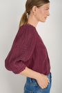 Melissa Cord Blouse - Deep Fig