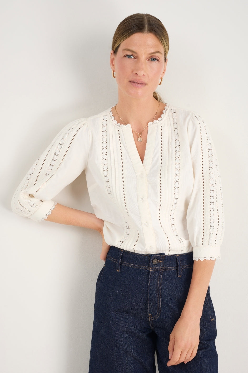 Melissa Cord Blouse - Ivory – WYSE London