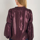 Melly Lame Blouse - Deep Fig