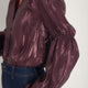 Melly Lame Blouse - Deep Fig
