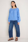 Melody Square Neck Top - Chambray Blue