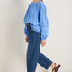 Melody Square Neck Top - Chambray Blue