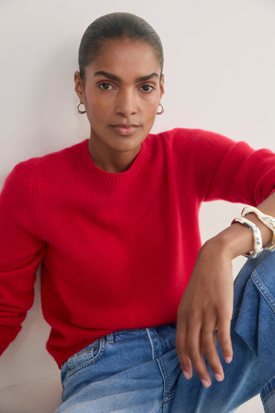 Mia Cashmere Jumper - Red