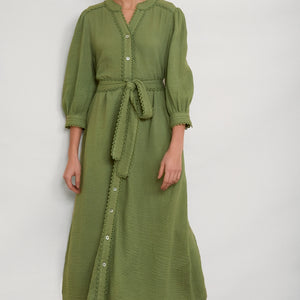 Misha Dress - Moss Green