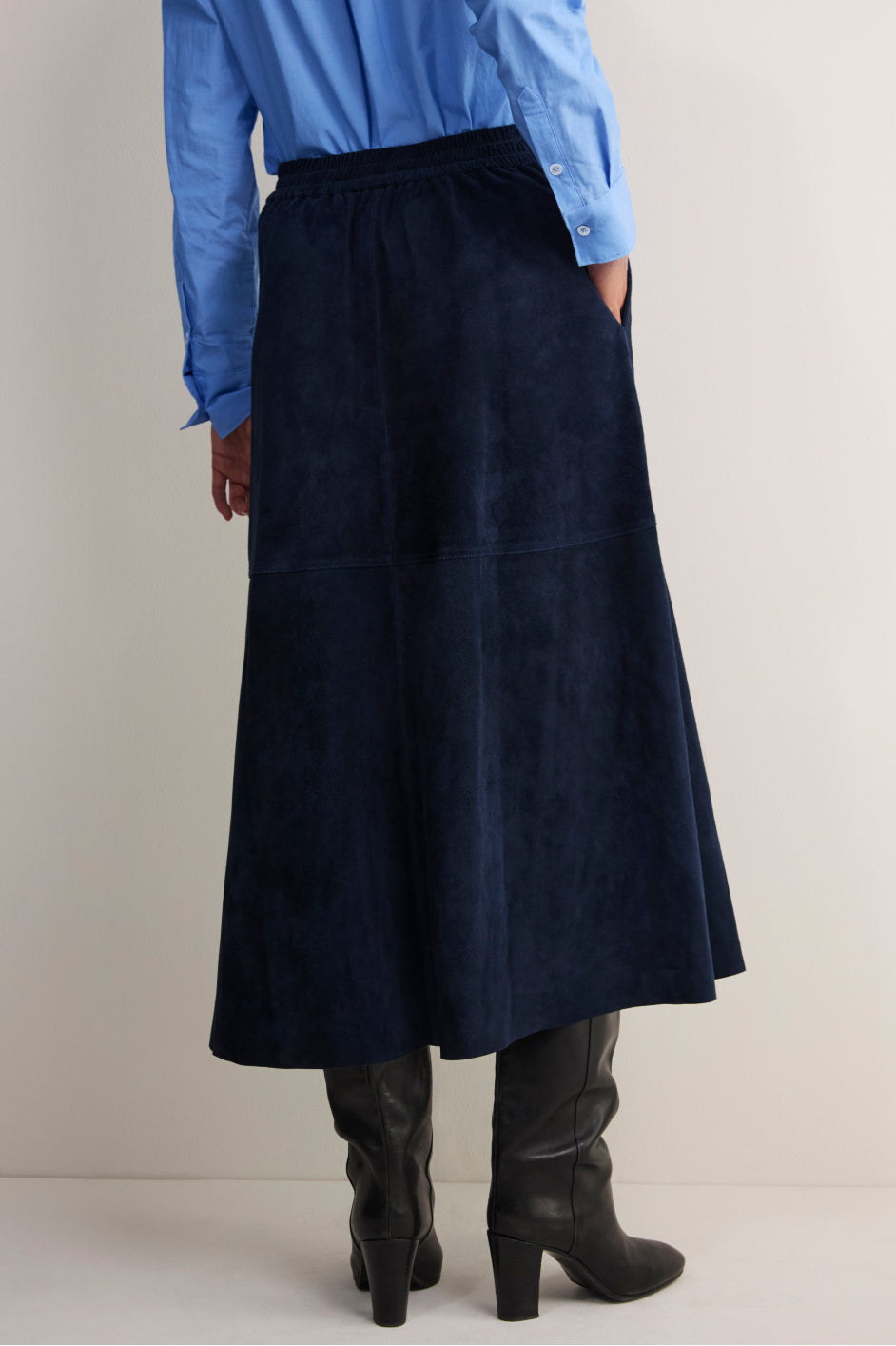 Mollie Suede Skirt - Midnight