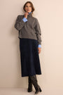 Mollie Suede Skirt - Midnight