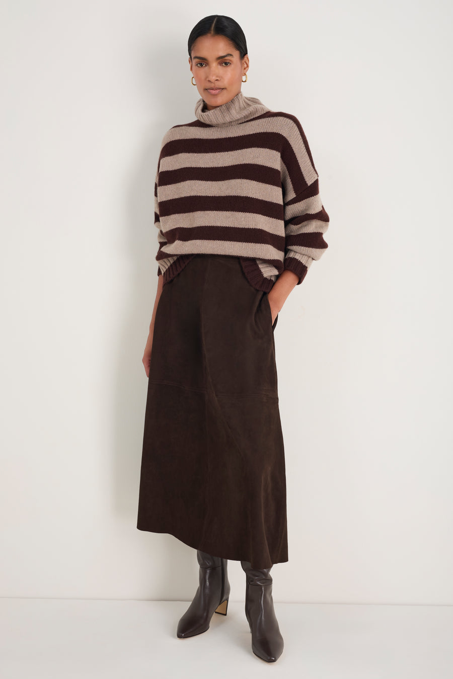 Mollie Suede Skirt - Cocoa