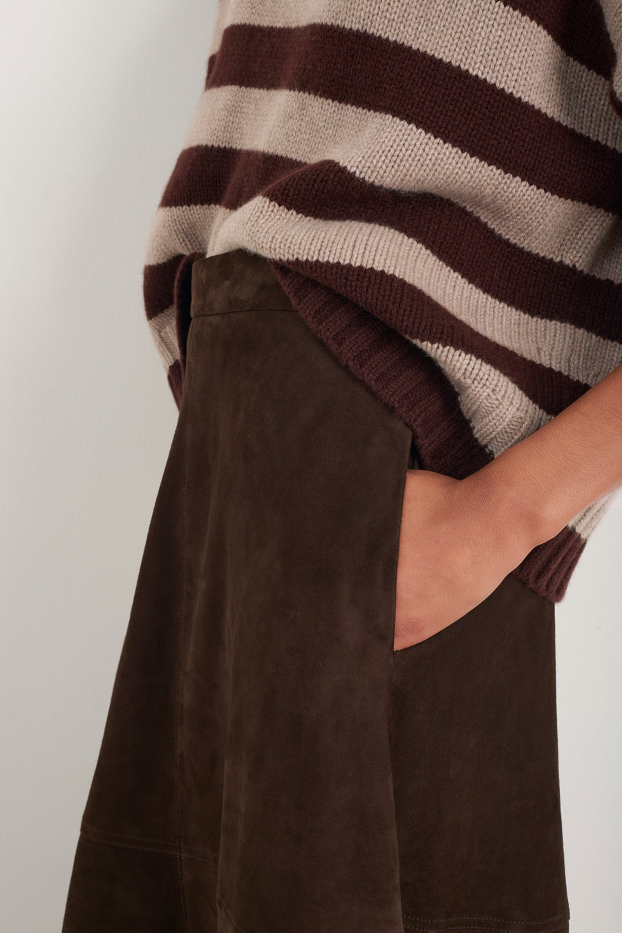 Mollie Suede Skirt - Cocoa
