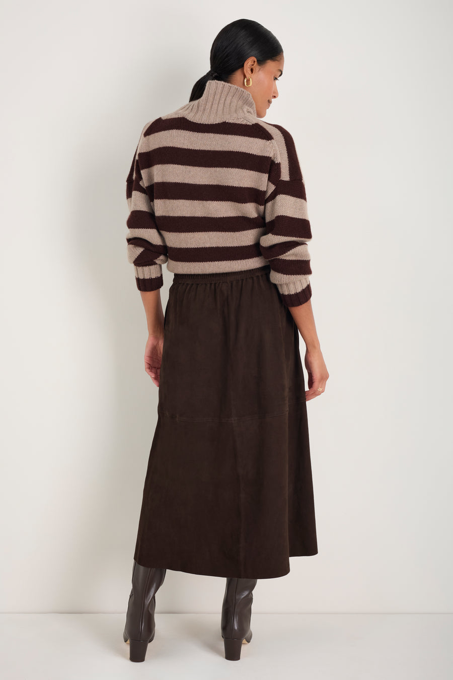 Mollie Suede Skirt - Cocoa