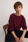 Myla Brushed Knitted Top - Aubergine
