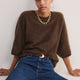 Myla Brushed Knitted Top - Chocolate