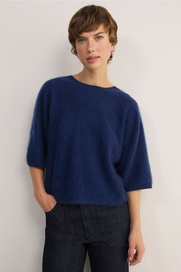 Myla Brushed Knitted Top - Midnight