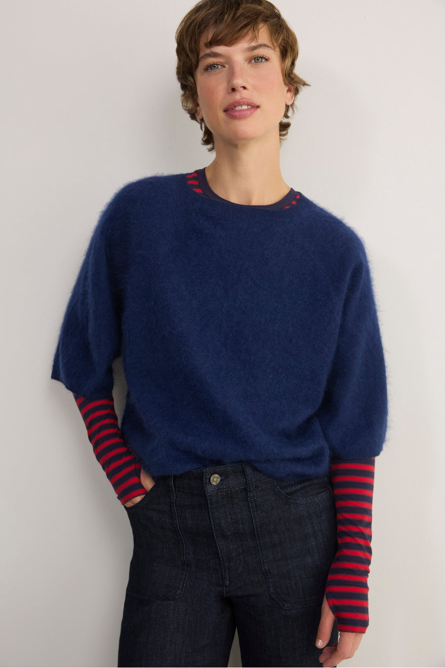 Myla Brushed Knitted Top - Midnight