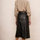 Mylene Faux Leather Skirt - Black