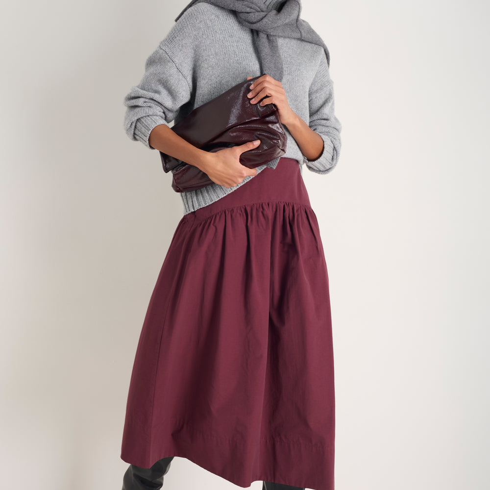Naomi Seamed Skirt - Plum
