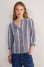 Nelly Blouse - Midnight/Ivory Check