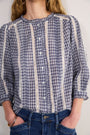 Nelly Blouse - Midnight/Ivory Check