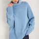 Nelly Roll Neck Jumper - Denim Blue Melange