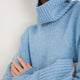 Nelly Roll Neck Jumper - Denim Blue Melange
