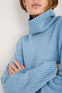 Nelly Roll Neck Jumper - Denim Blue Melange