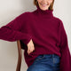Nelly Roll Neck Jumper - Plum