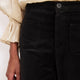 Nina Cotton Velvet Flare Trouser - Black