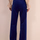 Nina Cotton Velvet Flare Trouser - Maritime Blue