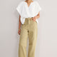 Noa Drawstring Hem Jean - Warm Khaki
