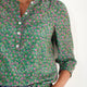 Noah 3/4 Sleeve Blouse - Jade Green Garden Floral