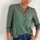 Noah 3/4 Sleeve Blouse - Jade Green Garden Floral