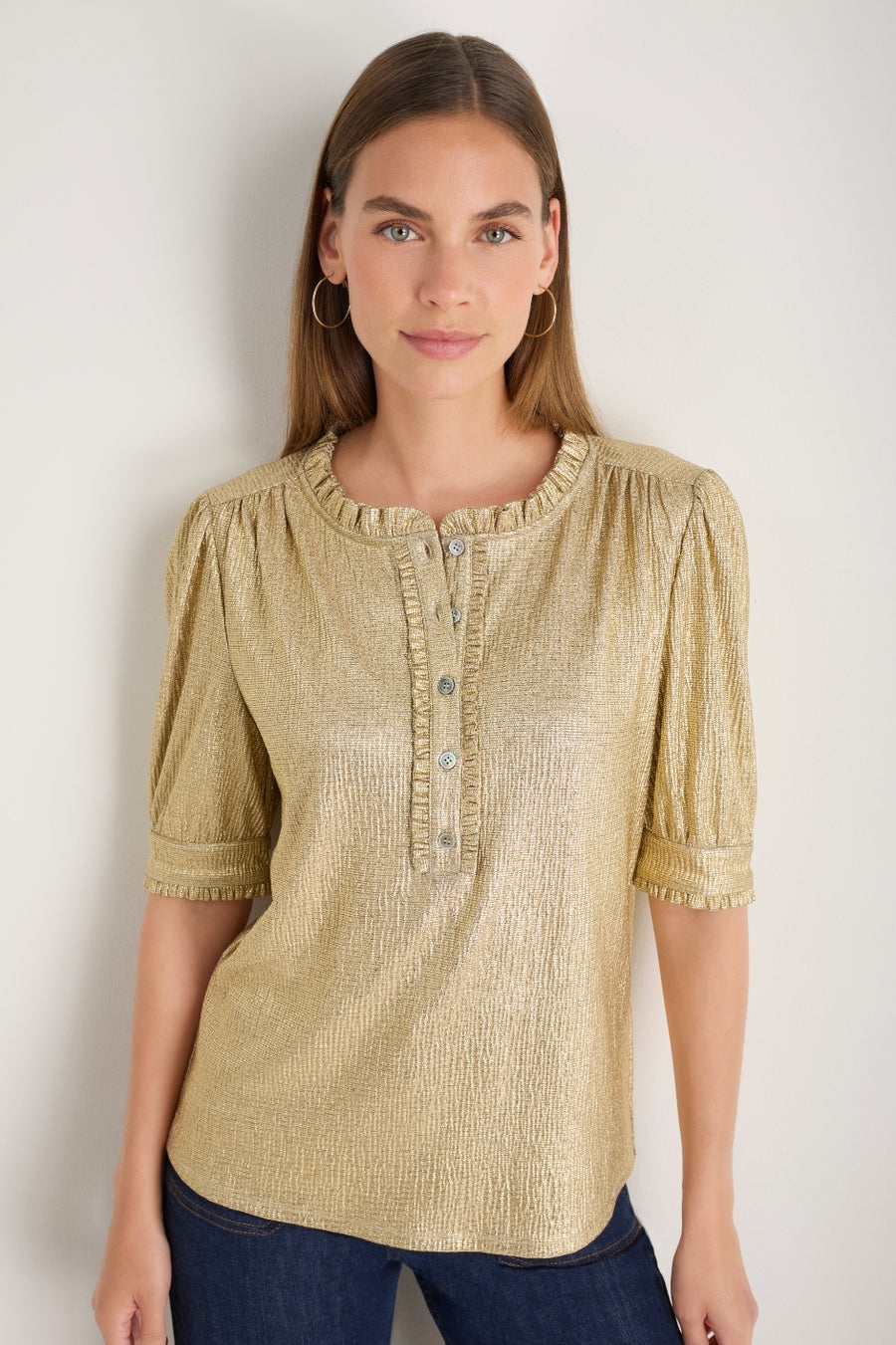 Noah Top - Gold Metallic