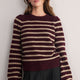 Nora Jumper - Aubergine/Oat Stripe