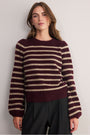 Nora Jumper - Aubergine/Oat Stripe