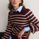 Nora Jumper - Aubergine/Oat Stripe