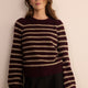 Nora Jumper - Aubergine/Oat Stripe