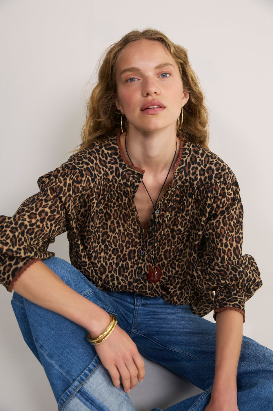 Nova Blouse - Leopard