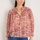 Nova Blouse - Warm Clay Layered Ditsy
