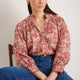 Nova Blouse - Warm Clay Layered Ditsy