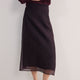 Odette Silk Organza Skirt - Aubergine