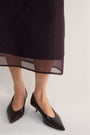 Odette Silk Organza Skirt - Aubergine