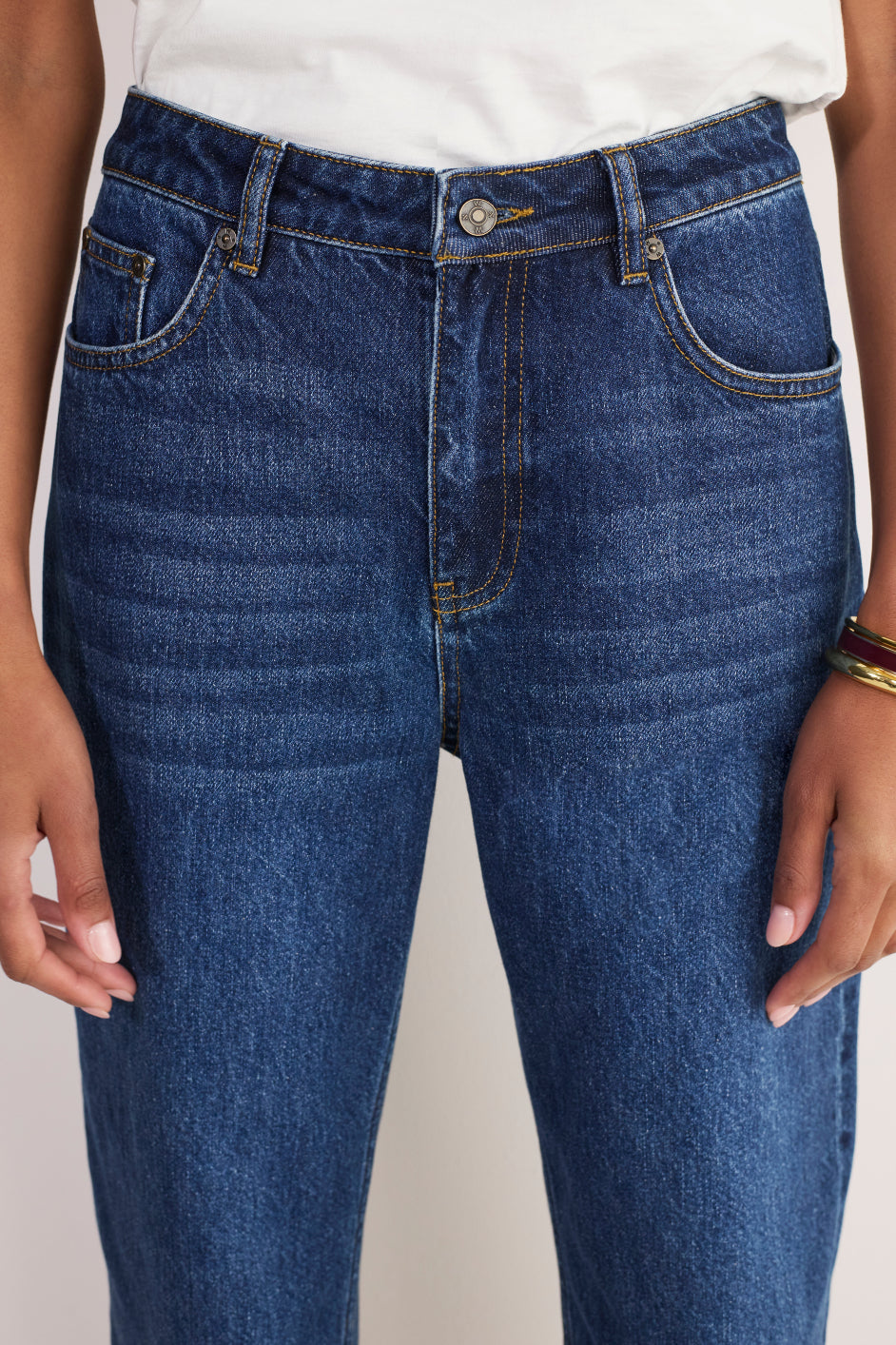 Olivia Straight Leg Jean - Dark Mid Wash