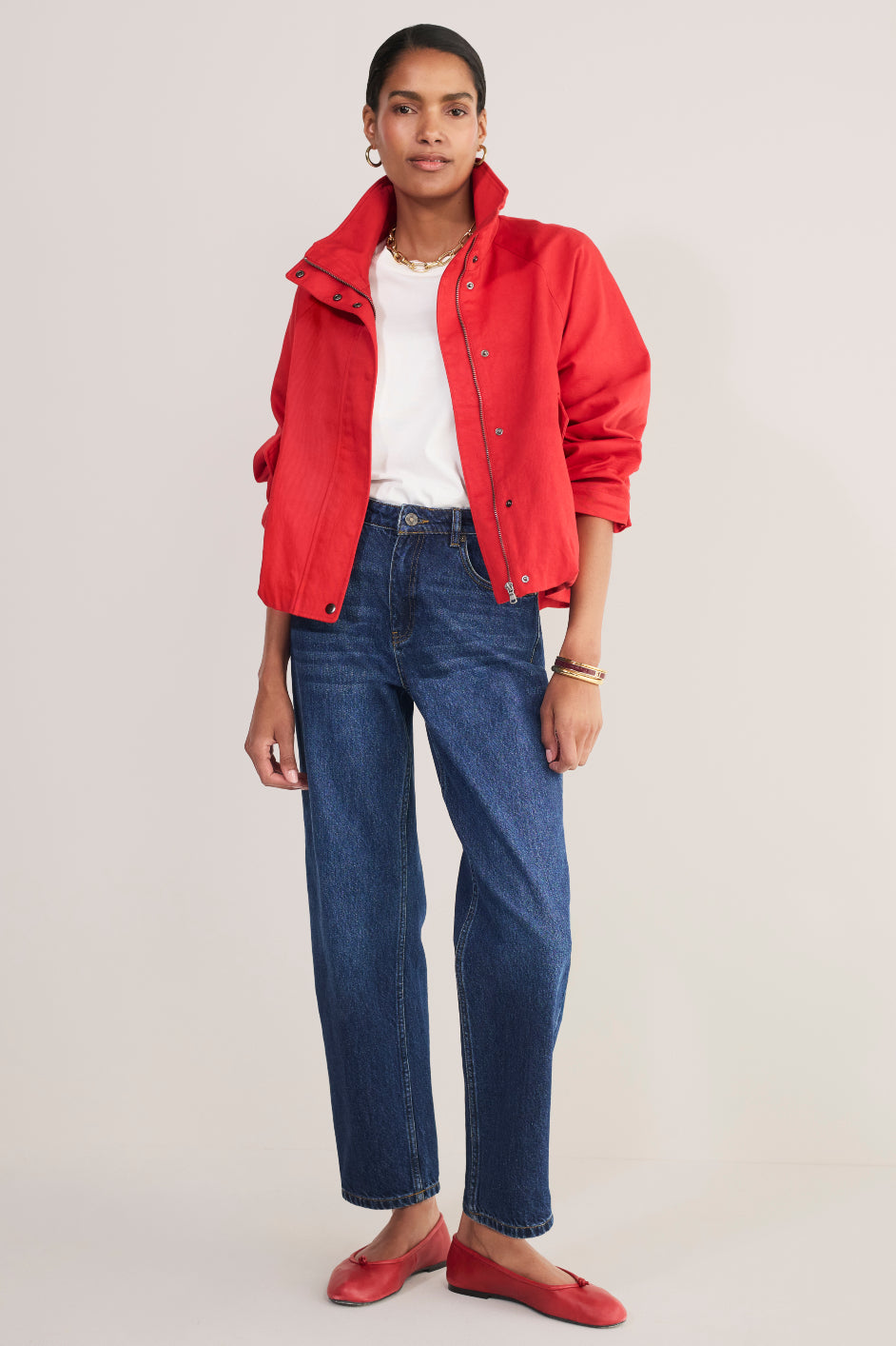 Olivia Straight Leg Jean - Dark Mid Wash