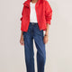Lola Funnel Neck Jacket - Red