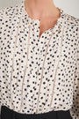 Otti Silk Blouse - Ivory Inky Spot