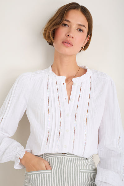 Otti Cheesecloth Blouse - White – WYSE London