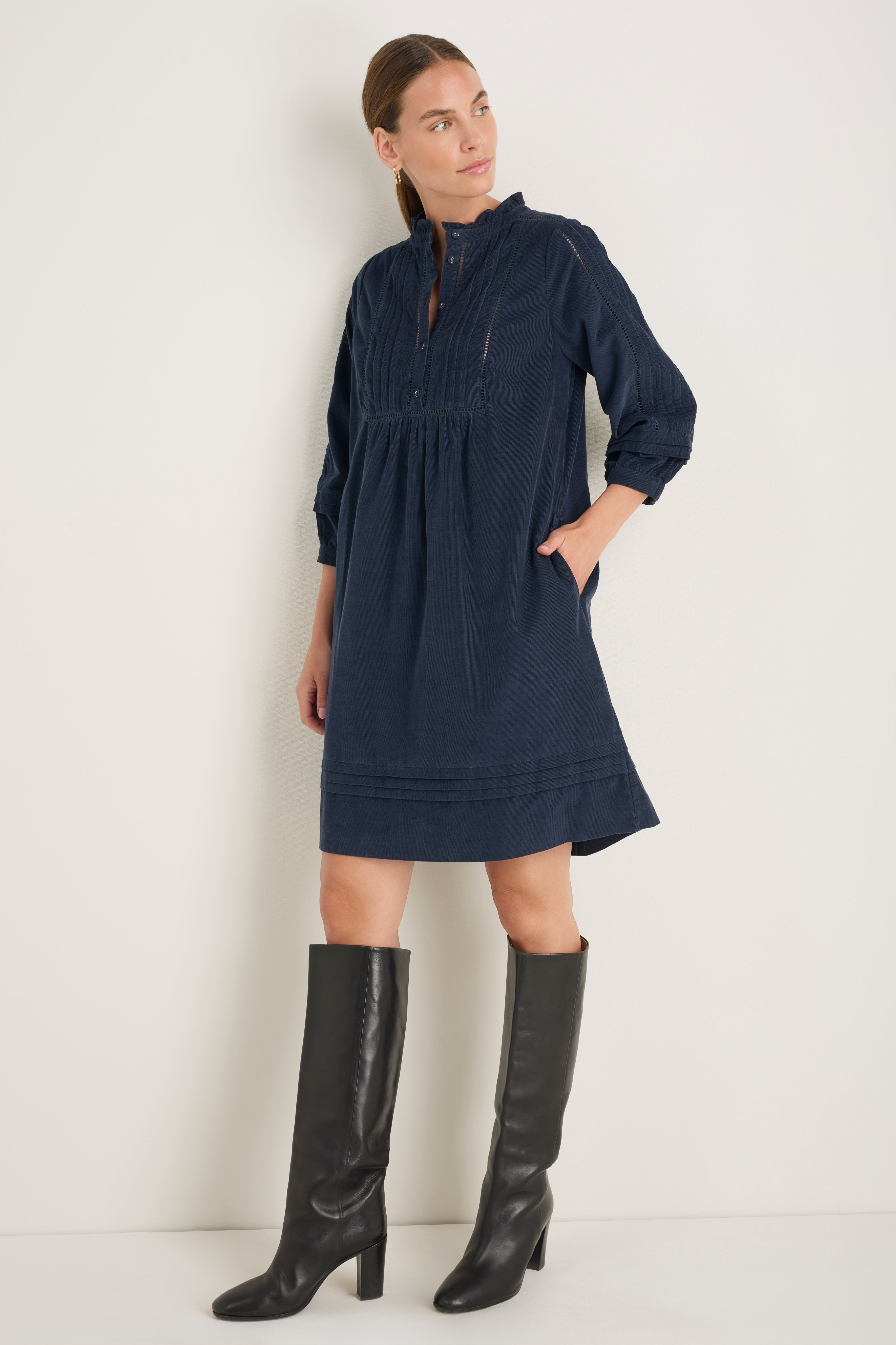 Otti Cord Dress - Midnight