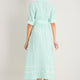 Otti Midi Dress - Jade Green/White Stripe