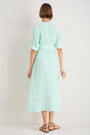 Otti Midi Dress - Jade Green/White Stripe