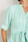 Otti Midi Dress - Jade Green/White Stripe