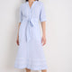 Otti Midi Dress - Sky Blue/White Stripe